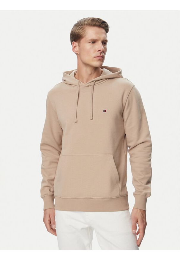 TOMMY HILFIGER - Tommy Hilfiger Bluza Essential MW0MW37235 Beżowy Regular Fit. Kolor: beżowy. Materiał: bawełna