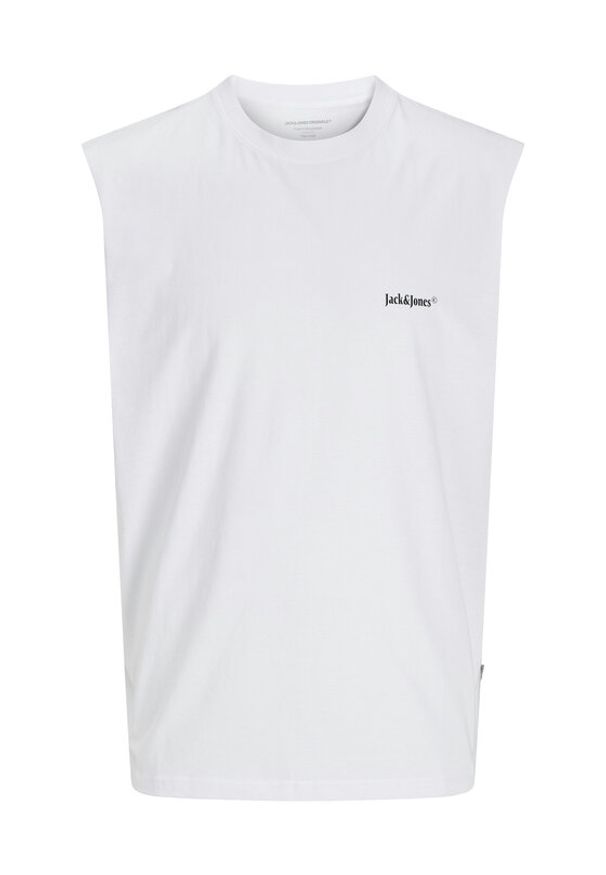 Jack & Jones Tank top Varenna 12273524 Biały Oversize. Kolor: biały. Materiał: bawełna