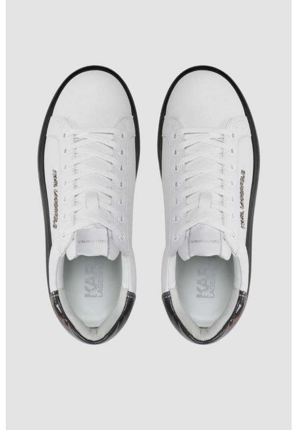 Karl Lagerfeld - KARL LAGERFELD Białe męskie sneakersy KAPRI KUSHION Lo Lace Lthr, Rozmiar 45. Kolor: biały