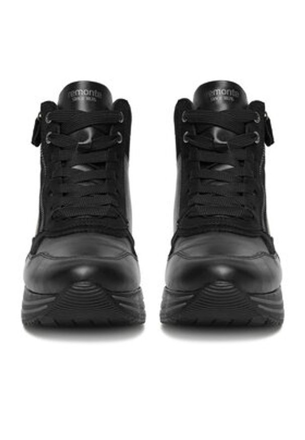 Remonte Sneakersy D1371-00 Czarny. Kolor: czarny. Materiał: skóra