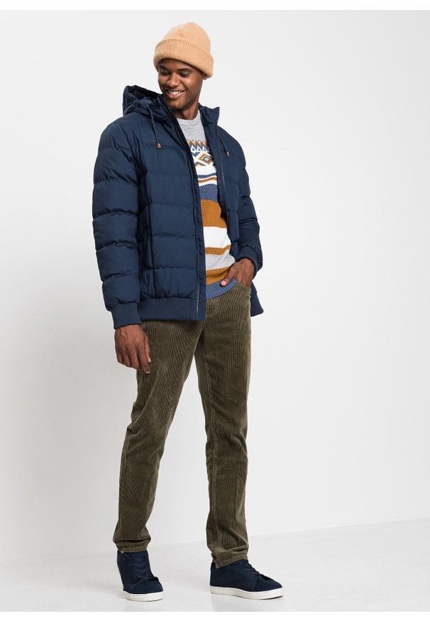 bonprix - Sweter w norweski wzór. Kolor: brązowy