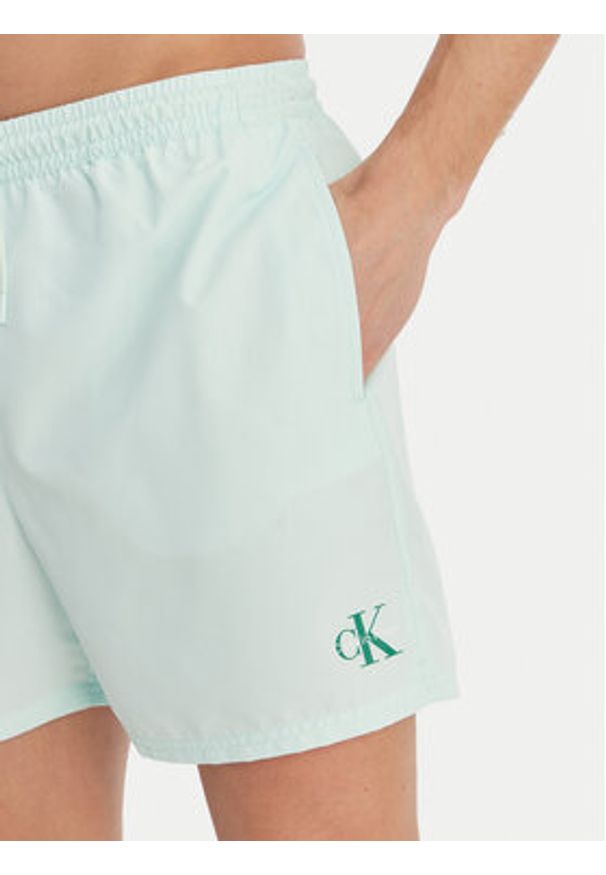 Calvin Klein Swimwear Szorty kąpielowe LV00N61045 Zielony. Kolor: zielony. Materiał: syntetyk