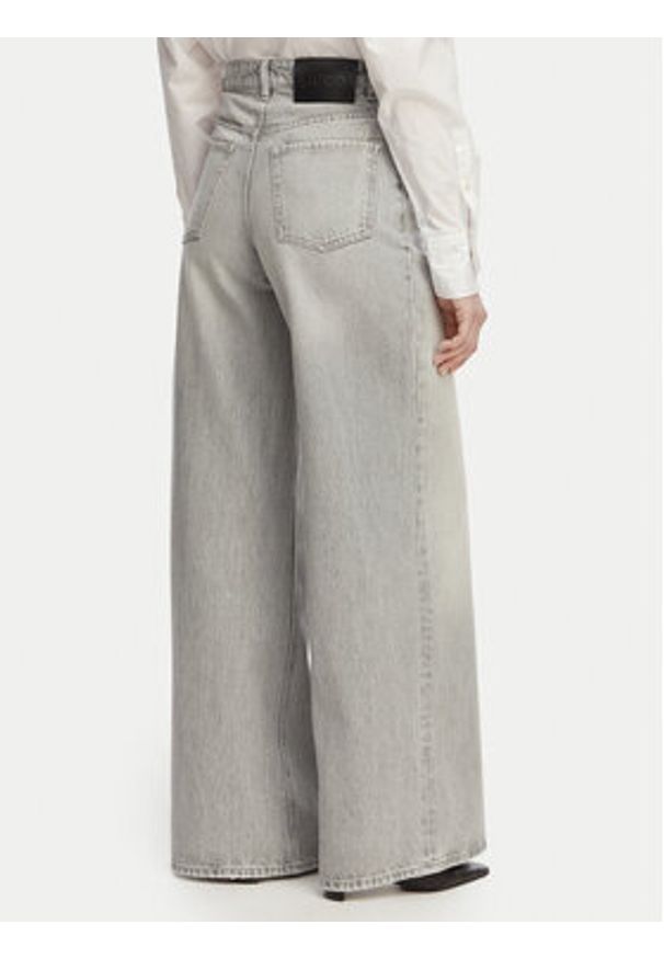 Hugo - HUGO Jeansy 937 50557053 Szary jasny Wide Leg. Kolor: szary