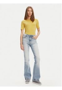 United Colors of Benetton - United Colors Of Benetton T-Shirt 3FJHD109K Żółty Slim Fit. Kolor: żółty. Materiał: bawełna #3