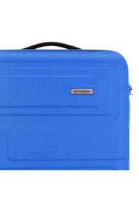Wittchen - Duża walizka z ABS-u tłoczona. Kolor: niebieski. Materiał: guma. Wzór: geometria. Styl: klasyczny #2