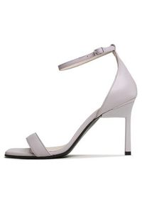 Calvin Klein Sandały Geo Stiletto Sandal 90Hh HW0HW01610 Fioletowy. Kolor: fioletowy. Materiał: skóra