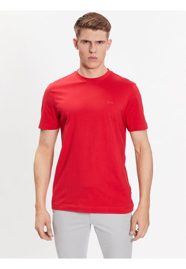 BOSS - Boss T-Shirt 50468347 Czerwony Regular Fit. Kolor: czerwony. Materiał: bawełna