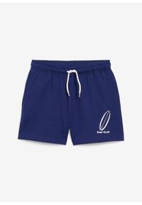 bonprix - Szorty dresowe z bawełny organicznej. Kolor: niebieski. Materiał: dresówka, bawełna