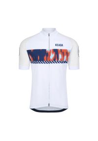 KEADA SPORTS - Męska koszulka rowerowa z krótkim rękawem – Signal Three. Kolor: biały. Długość rękawa: krótki rękaw. Długość: krótkie. Sport: kolarstwo