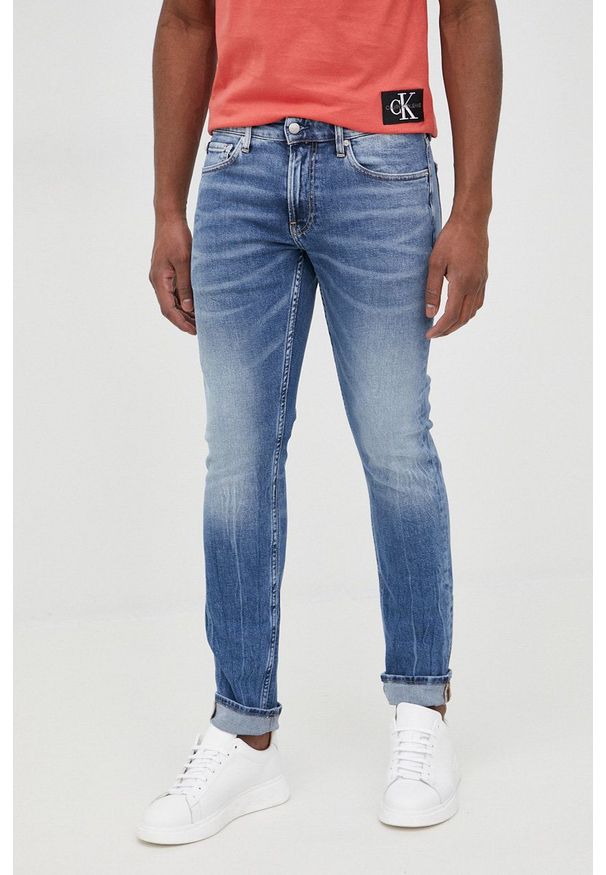 Calvin Klein Jeans jeansy J30J320454.PPYY męskie. Kolor: niebieski