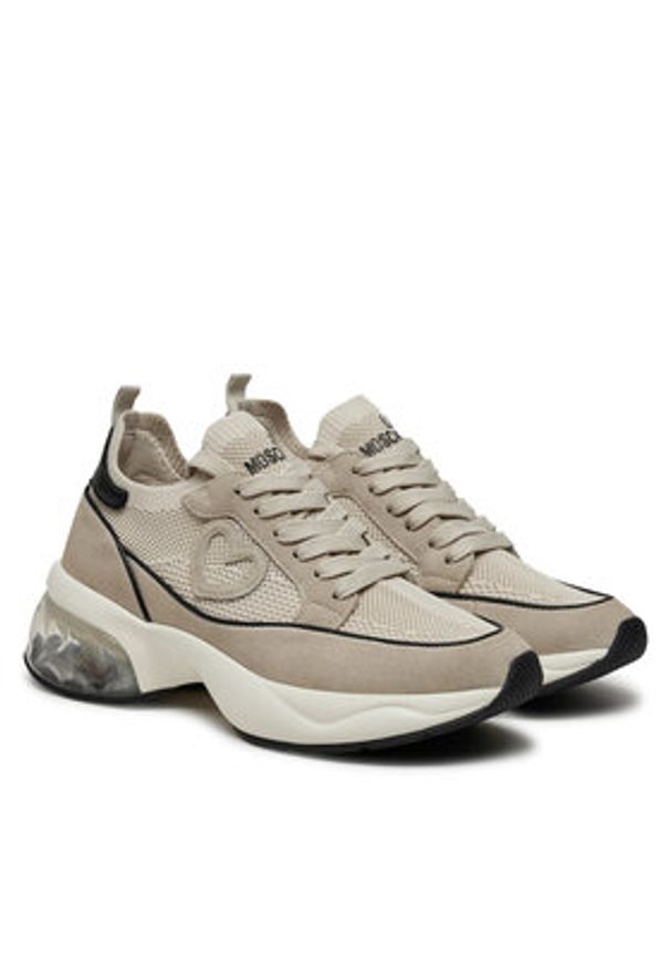 Love Moschino - LOVE MOSCHINO Sneakersy JA15416G0LIYL02A Szary. Kolor: szary. Materiał: zamsz, skóra