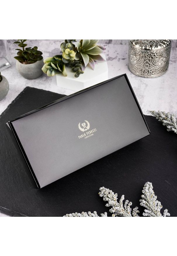 Zestaw damski ZUP-37-DB PAOLO PERUZZI granatowy. Kolor: niebieski. Materiał: skóra