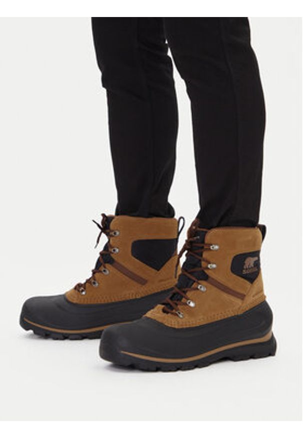 sorel - Sorel Śniegowce Buxton™ Lace Wp 2084901257 Brązowy. Kolor: brązowy. Materiał: zamsz, skóra