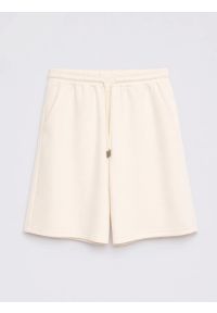 Big-Star - Szorty damskie dresowe z wiskozy kremowe Lunaras 102. Kolor: kremowy. Materiał: wiskoza, dresówka. Styl: elegancki, klasyczny #1