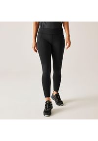Regatta - Legginsy damskie Holeen Pro Compression. Kolor: czarny. Materiał: jersey. Sport: turystyka piesza, fitness, joga i pilates