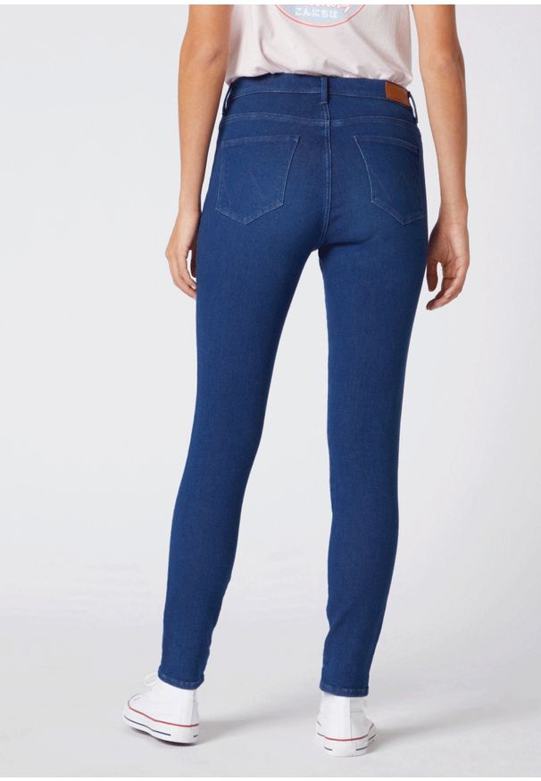 Wrangler - WRANGLER HIGH RISE SKINNY DAMSKIE SPODNIE JEANSOWE JEANSY DEEP WATERS W27HJN69D 112128091