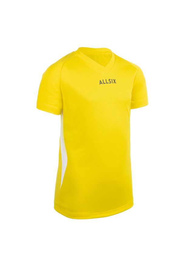 ALLSIX - Koszulka siatkarska dla chłopców Allsix V100. Kolor: biały, wielokolorowy, żółty. Materiał: materiał, poliester