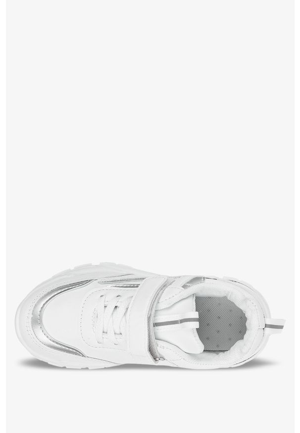 Casu - Białe buty sportowe na rzep casu 22-10-21-m. Zapięcie: rzepy. Kolor: biały