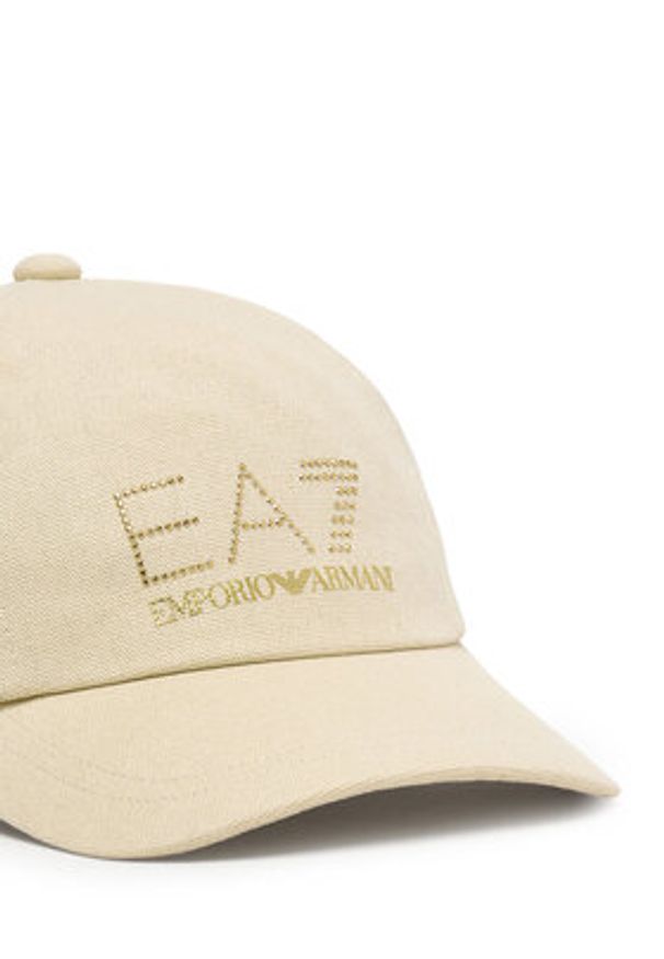 EA7 Emporio Armani Czapka z daszkiem 7W000327 AF13009 U1088 Beżowy. Kolor: beżowy. Materiał: bawełna