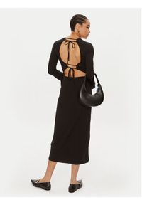 Bruuns Bazaar Sukienka dzianinowa Elliana BBW3979 Czarny Regular Fit. Kolor: czarny. Materiał: wiskoza