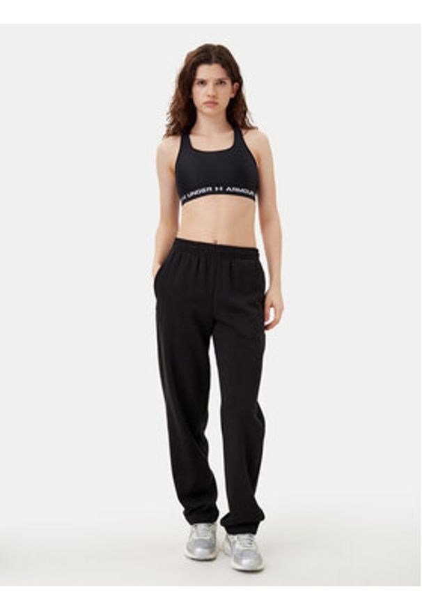 Under Armour Biustonosz sportowy Crossback Mid Bra 1361034 Czarny. Kolor: czarny. Materiał: syntetyk