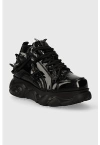 Buffalo sneakersy Cld Corin Butterflies kolor czarny 1630966. Zapięcie: sznurówki. Kolor: czarny. Materiał: guma. Obcas: na platformie #5