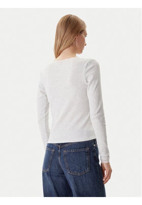 TOMMY HILFIGER - Tommy Hilfiger Bluzka UW0UW06071 Szary Slim Fit. Kolor: szary. Materiał: bawełna