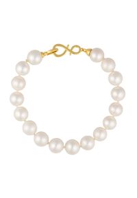 Enaya - LAMAR GOLD Bransoletka naturalne perły pozłacane zapięcie. Materiał: pozłacane. Wzór: aplikacja. Kamień szlachetny: perła #1