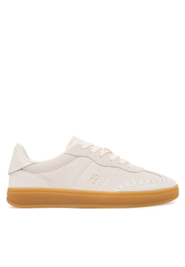 TOMMY HILFIGER - Tommy Hilfiger Sneakersy Heritage FW0FW08822 Biały. Kolor: biały. Materiał: zamsz, skóra