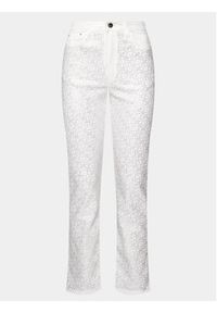 Guess Spodnie materiałowe Girly W4RA16 WFXDA Biały Slim Fit. Kolor: biały. Materiał: bawełna #6
