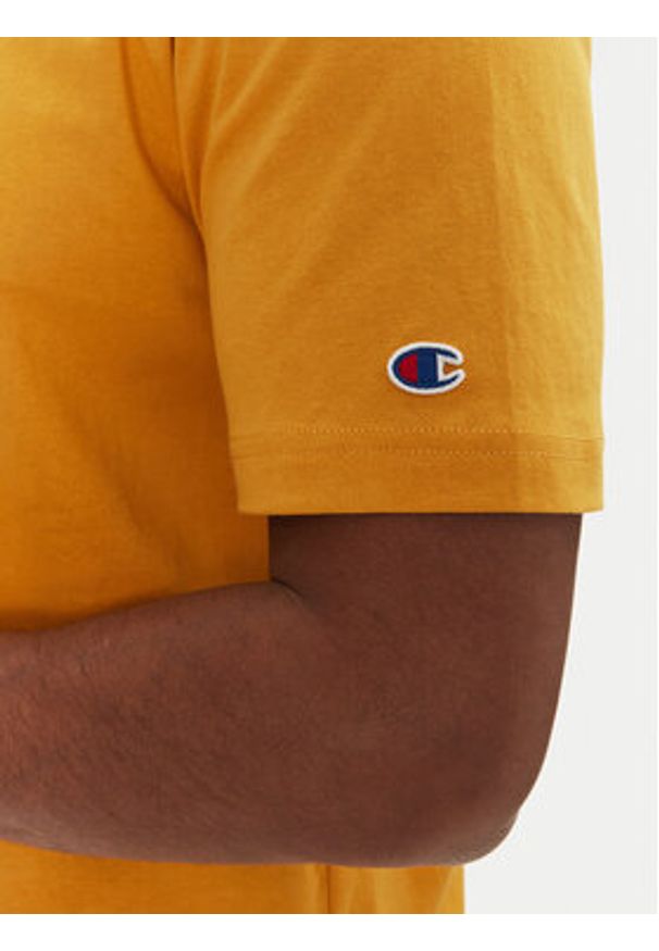 Champion T-Shirt 220761 Żółty Loose Fit. Kolor: żółty. Materiał: bawełna