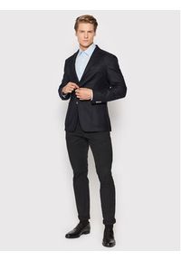 Calvin Klein Koszula Poplin K10K108229 Niebieski Slim Fit. Kolor: niebieski. Materiał: bawełna