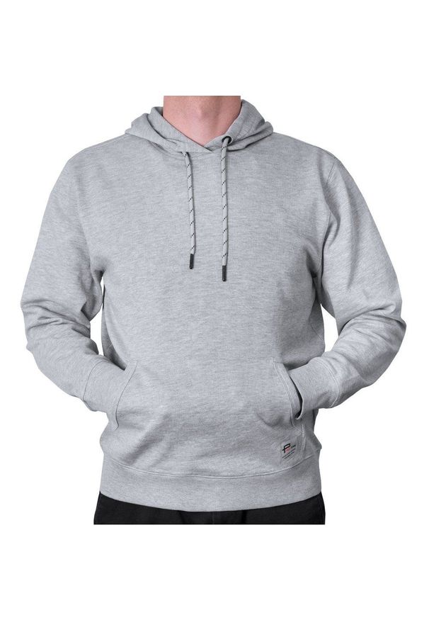 Wygodna Bluza z Kapturem (Kangurka) - Pako Jeans - Popielata. Typ kołnierza: kaptur. Kolor: szary. Materiał: poliester, bawełna