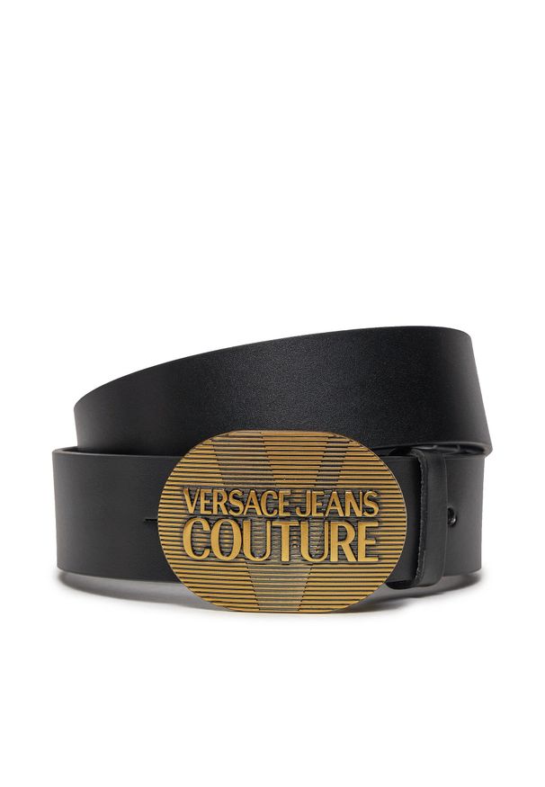 Pasek Męski Versace Jeans Couture 75YA6F33 ZP228 PK3. Kolor: czarny. Materiał: skóra