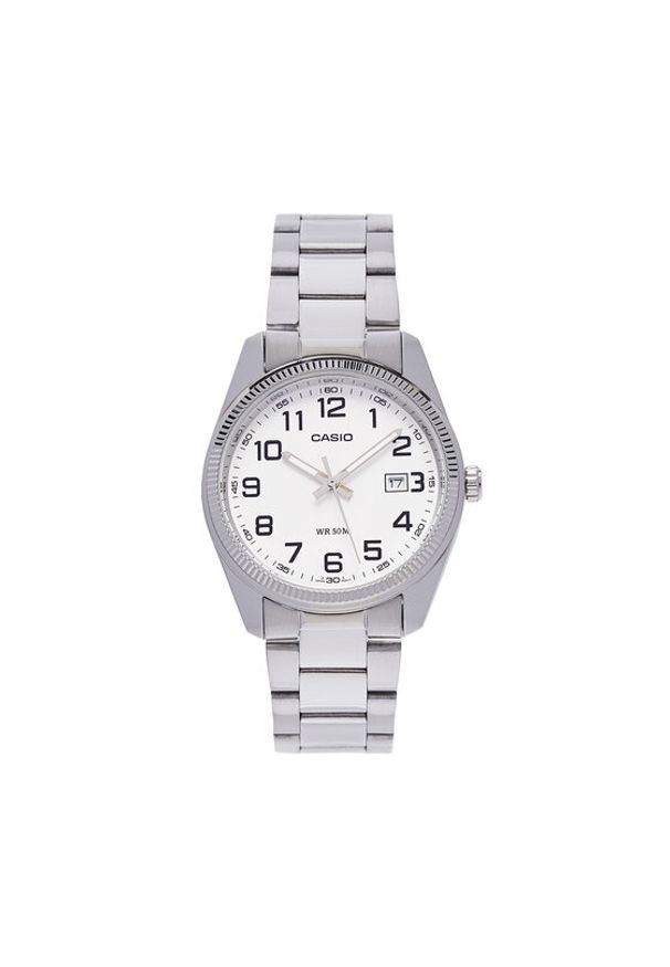 Casio Zegarek MTP-1302PD-7BVEF Srebrny. Kolor: srebrny