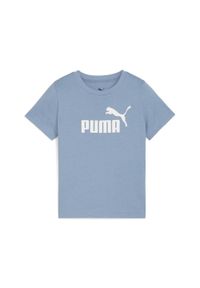 Puma - Dziecięca koszulka ESS z logo No. 1 PUMA Cool Blue. Kolor: niebieski. Materiał: guma. Wzór: nadruk. Sport: joga i pilates