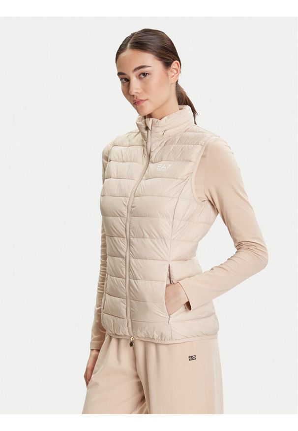 EA7 Emporio Armani Bezrękawnik 7W000472 AF12477 U1046 Beżowy Slim Fit. Kolor: beżowy. Materiał: syntetyk. Długość rękawa: bez rękawów