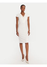 Rinascimento Sukienka koktajlowa CFC0125515003 Biały Slim Fit. Kolor: biały. Materiał: syntetyk. Styl: wizytowy