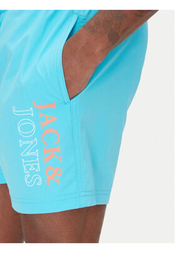 Jack & Jones - Jack&Jones Szorty kąpielowe Maui 12272799 Niebieski Regular Fit. Kolor: niebieski. Materiał: syntetyk