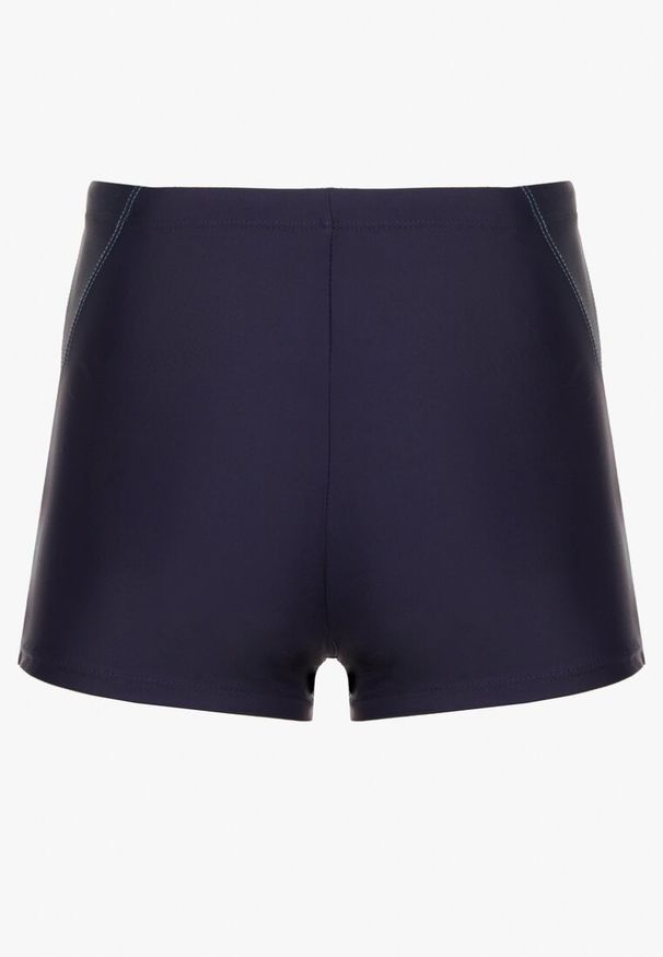 Born2be - Niebieskie Kąpielówki Bokserki ze Ściągaczem w Pasie Milannea. Kolekcja: plus size. Kolor: niebieski