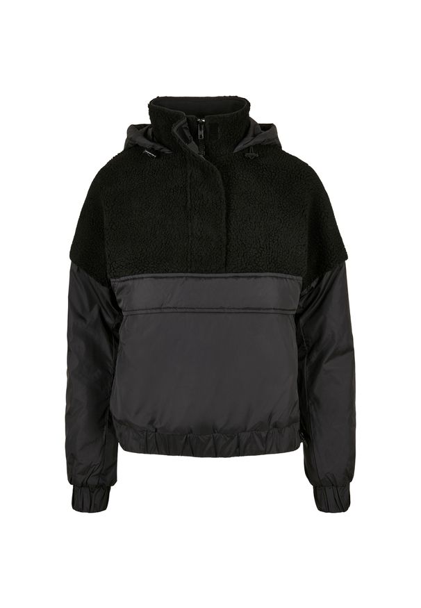 Damski polar Urban Classics sherpa mix pull over. Kolor: czarny. Materiał: polar