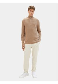 Tom Tailor Sweter 1038315 Brązowy Regular Fit. Kolor: brązowy. Materiał: bawełna #2