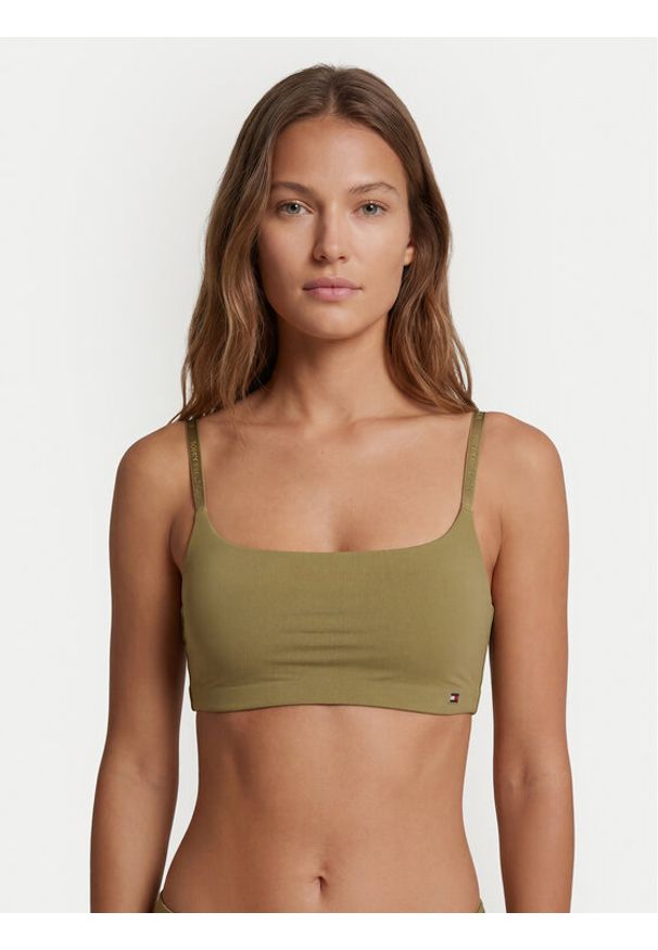 TOMMY HILFIGER - Tommy Hilfiger Biustonosz top UW0UW06223 Khaki. Kolor: brązowy. Materiał: syntetyk