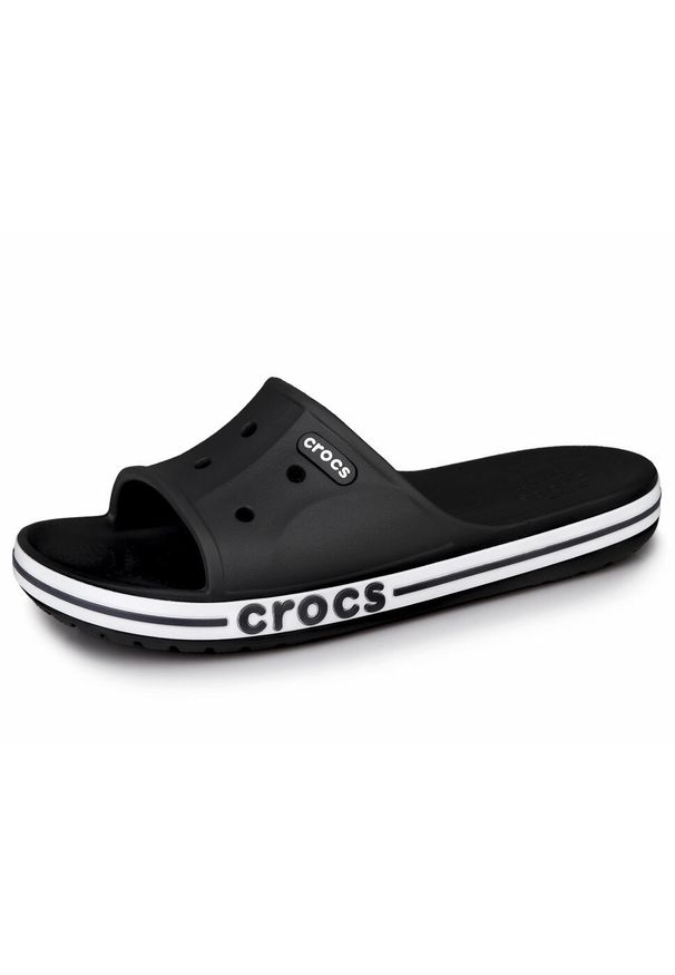 Klapki męskie sportowe basenowe Crocs BAYABAND SLIDE. Kolor: biały, wielokolorowy, czarny