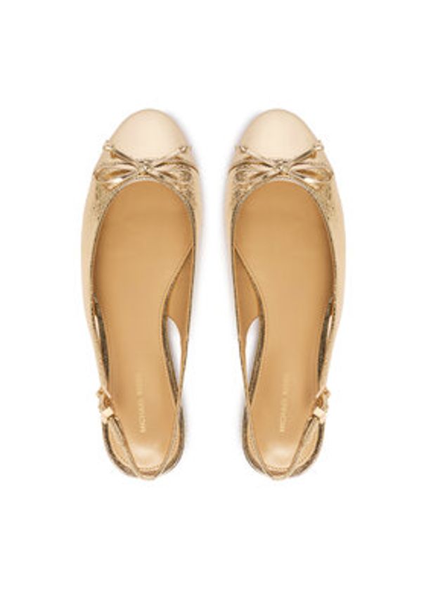 MICHAEL Michael Kors Baleriny Piper Sling 40S6PIFP1M Złoty. Kolor: złoty. Materiał: skóra, syntetyk