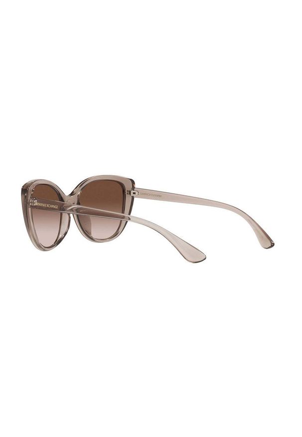 Armani Exchange Okulary przeciwsłoneczne 0AX4111S damskie kolor brązowy. Kolor: brązowy
