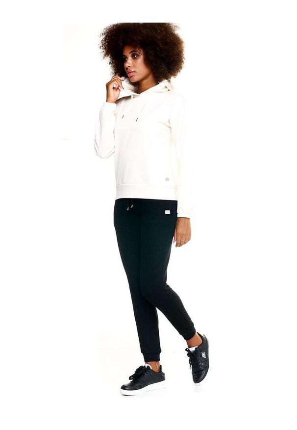 LEONE 1947 APPAREL - Damska bluza Leone z kapturem Basic. Typ kołnierza: kaptur. Kolor: biały. Materiał: tkanina. Sport: fitness