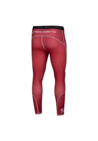 Legginsy sportowe męskie EXTREME HOBBY TRACE. Kolor: czerwony. Materiał: poliester, elastan