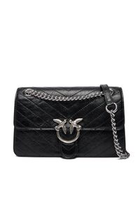 Pinko - PINKO Torebka Love One Light Mini Al 25-26 PLTT 106173 A2JC Czarny. Kolor: czarny. Materiał: skórzane