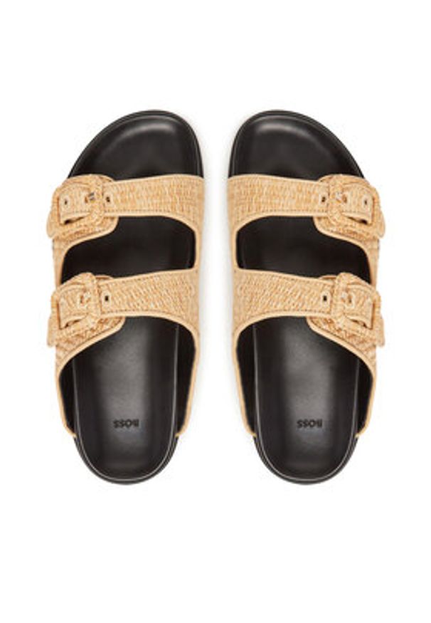 BOSS Klapki Freyah Slide 50542333 Beżowy. Kolor: beżowy. Materiał: syntetyk